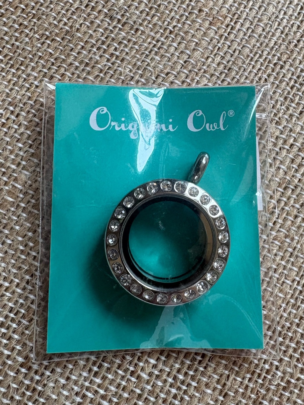 Origami Owl Mini Silver Crystal Locket